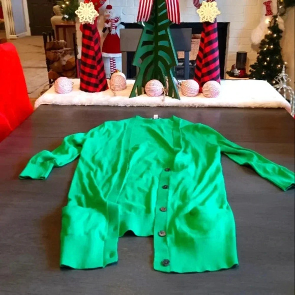 Gap like New Green Button-Up Cardigan. Size XS 100% Cotton - Picture 1 of 5